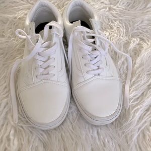 White leather vans